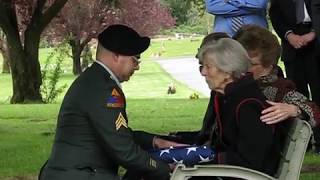 Grandpa's Funeral, folding the flag ceremony