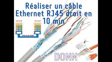 Réaliser un câble ethernet RJ45 droit  (câble réseau) et tester