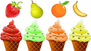 learn sizes with colorful ice creams and doughnuts best learning videos for toddlers kidscamp