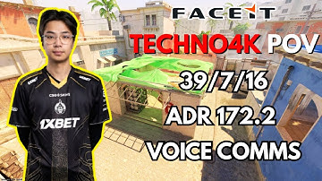 Techno4K POV + VOICE COMMS (39/7/16) CS2 FACEIT SEA ADR 172.2 - November 10th 2025