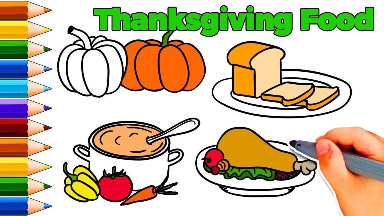 How To Draw Thanksgiving Food How To Draw Thanksgiving
