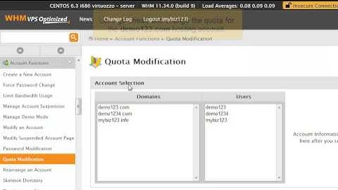 How to modify an account