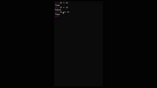 Day 8 | Python Comparison Operators Explained in 60 Seconds   #coding #python #shorts
