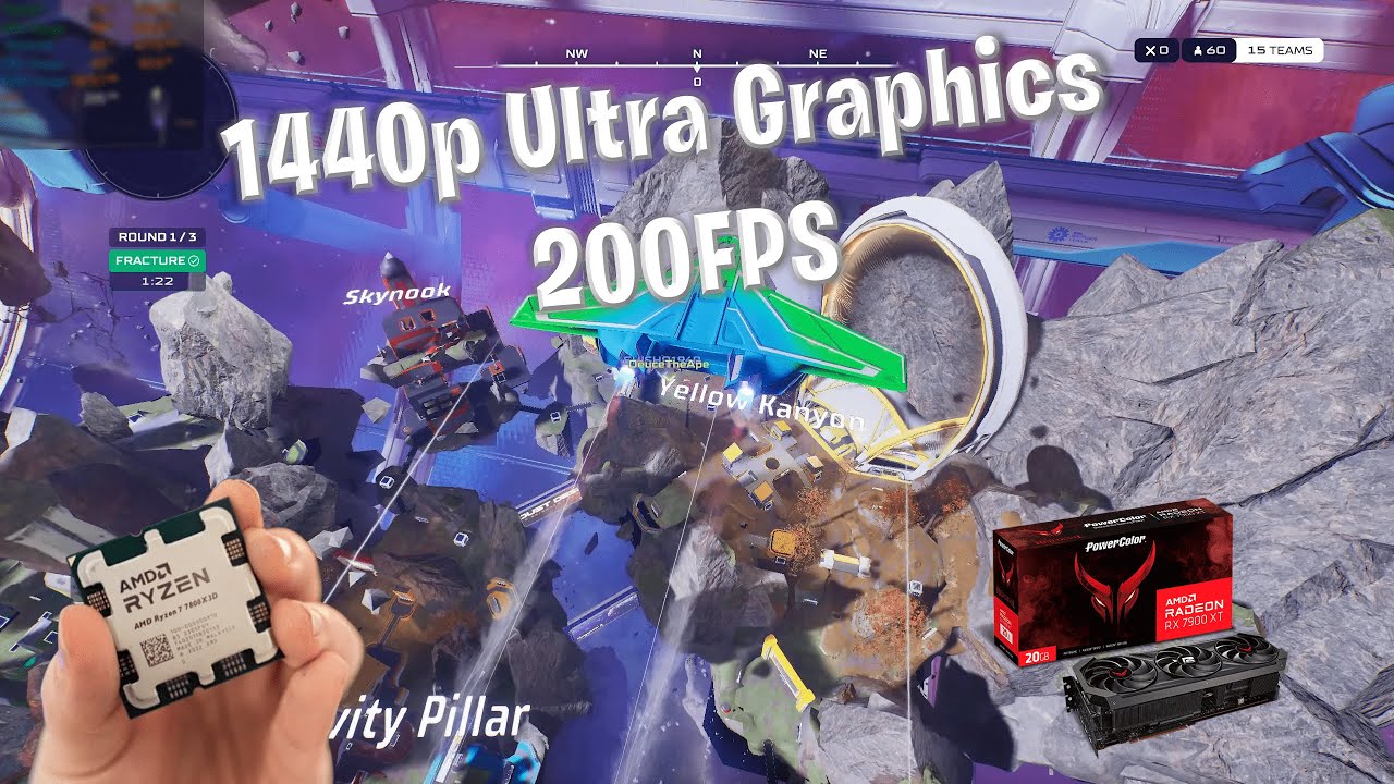 Splitgate 2 Battle Royale Gameplay AMD 7900XT + 7800X3D 1440p (Max Ultra Graphics Settings)