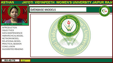 Jayoti Vidyapeeth - Faculty of Engineering and Technology - Database Models