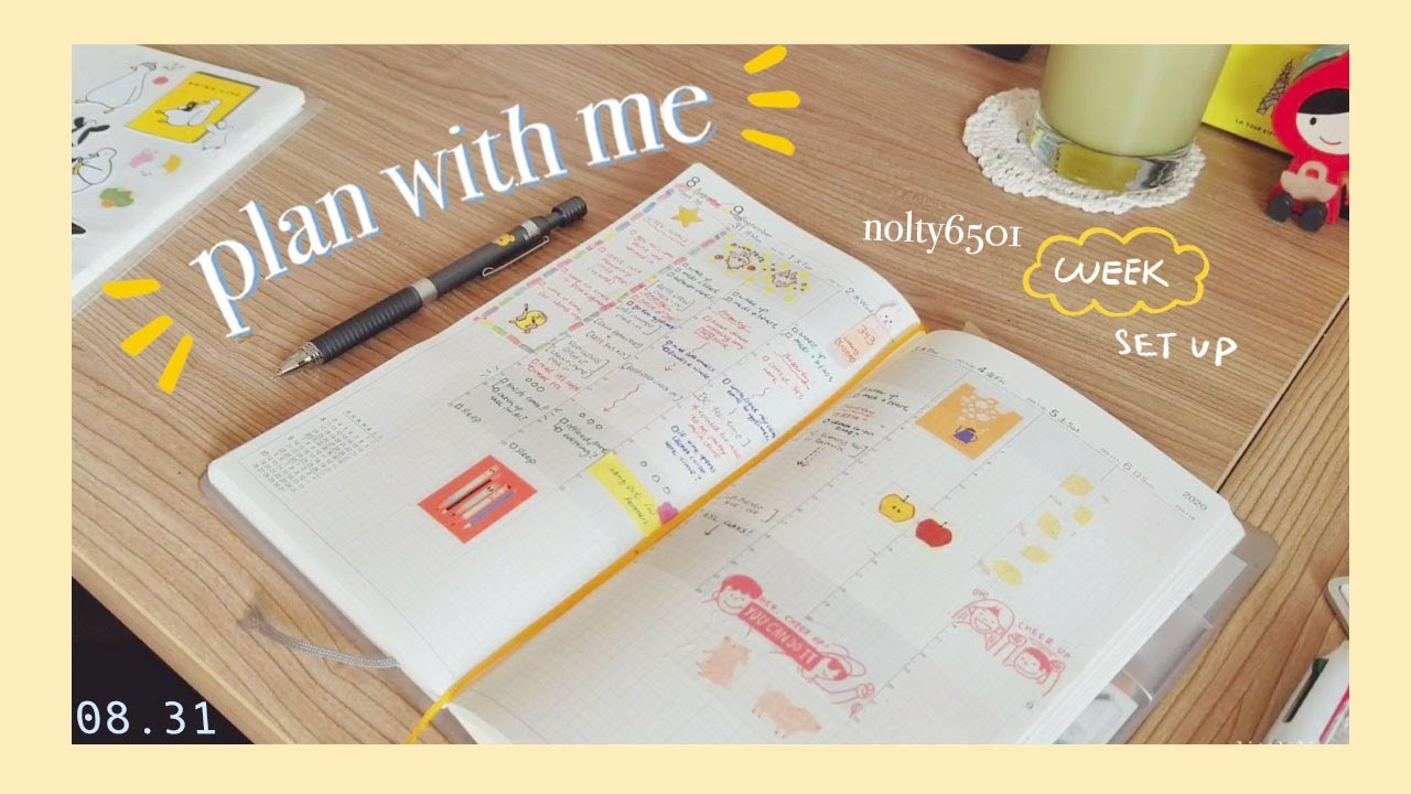 PLAN WITH ME ✏️🌼 // first week of September 🌞// nolty6501 planner week spread set up