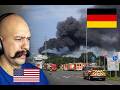 American Reacts To Schwere Explosion im CHEMPARK Leverkusen Feuerwehren im Großeinsatz