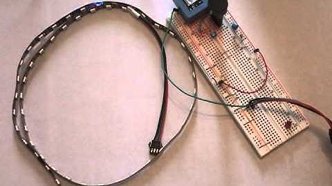 APA104 RGB LED strip controlled by RFduino