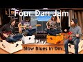 Four dan jam  playing lickfriday licks  slow blues in dm