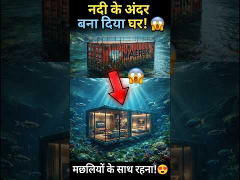 🤯 पानी के नीचे ऐसा घर देखकर यकीन नहीं होगा!#transformation #shortviral