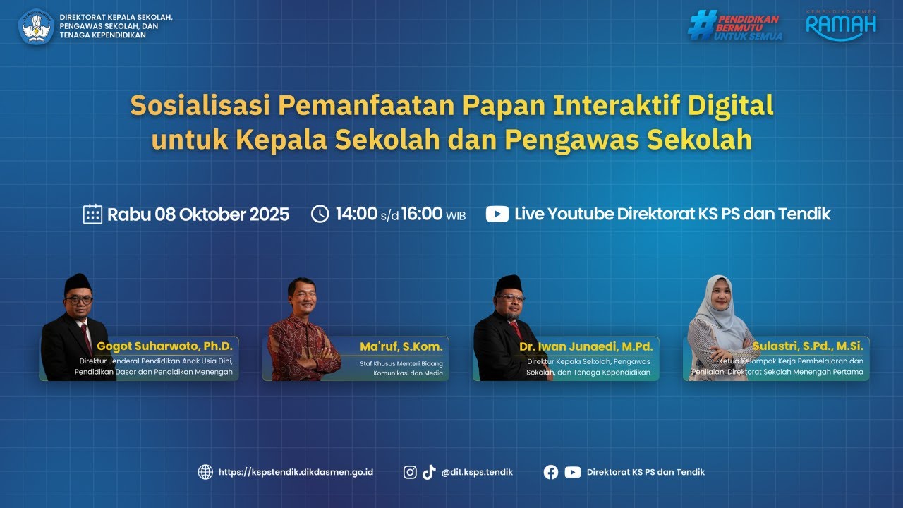 Sosialisasi Pemanfaatan Interactive Flat Panel atau layar datar interaktif Untuk KSPS