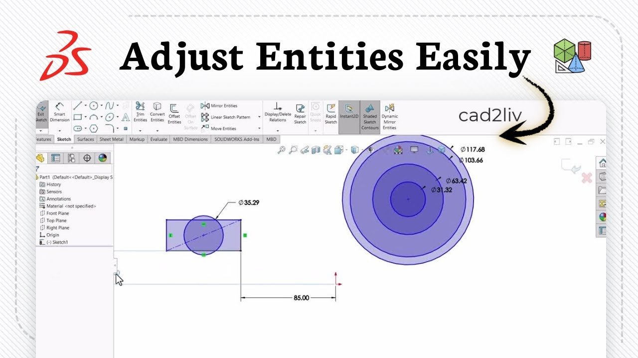 How to use move entities in SolidWorks (Constraint Aware)