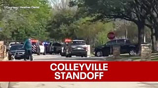 Colleyville neighborhood standoff ends, suspect taken to hospital with self-inflicted gunshot wound