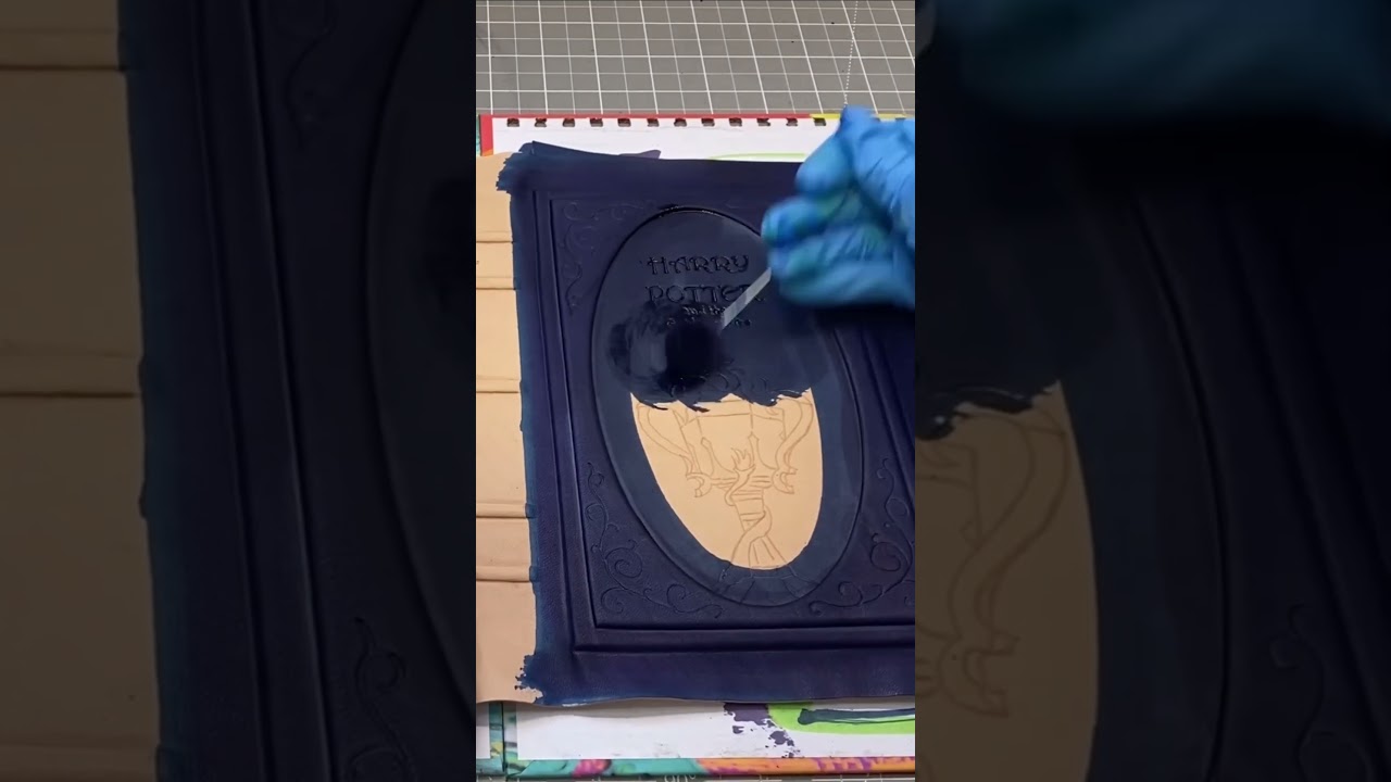 Staining this leather bound hearty potter book |DIY BOOKBINDING| 
