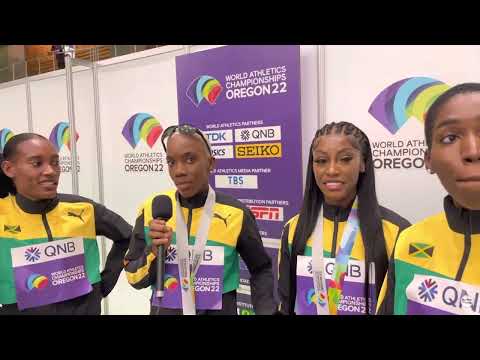 Jamaica's 4×400m relay team explains how they won silver at world athleticis championship