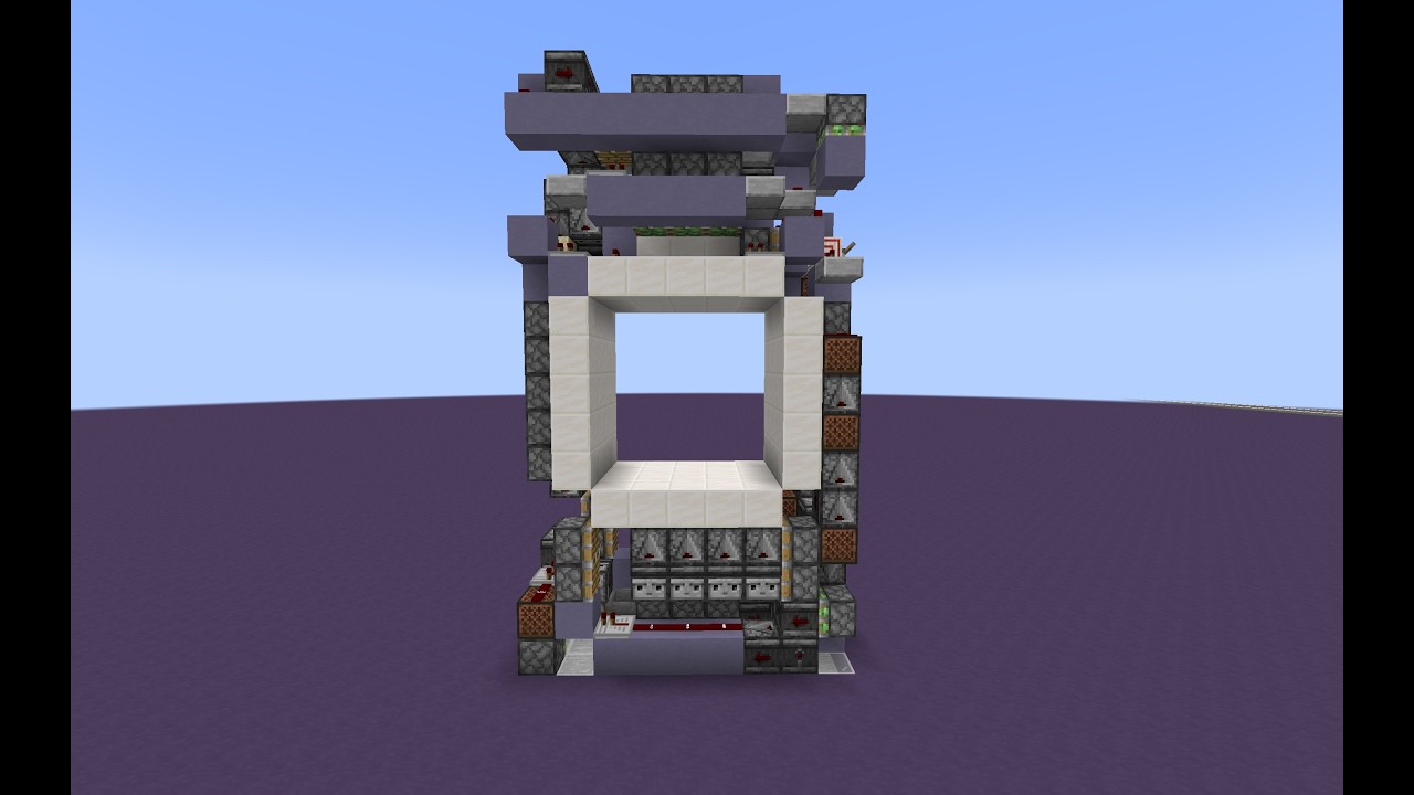 Ultra Fast and Compact 5x5 Piston Door Tutorial (576 blocks, 3.25s ...