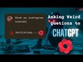 Can ChatGPT do this ? Testing openAI chatGPT with weird quetions 😱
