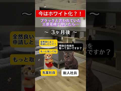三菱電機は実際どうなのか。 #猫ミーム #転職活動 #会社 #会社紹介 #ホワイト企業 #三菱電機 #ブラック企業