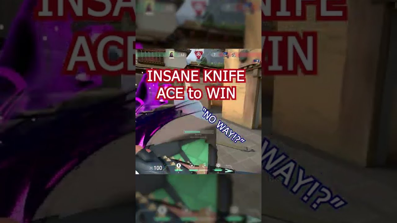 INSANE knife ACE to WIN VALORANT ranked game