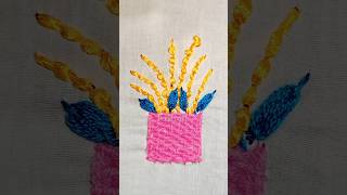 easy embroidery design #embroidery #shorts #embroiderylover