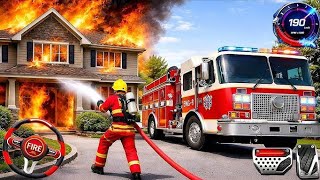 🔥 Building Fire Rescue Mission | 🚒 Fire Truck Simulator 3D Gameplay #4 | US Firefighter Truck Game screenshot 2