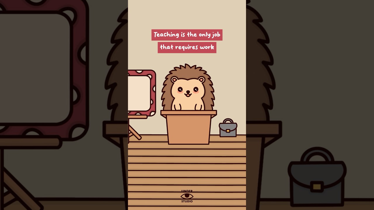 How Work Works 🦔 Hedgie Explains | Relatable Animation Meme | Original Audio: @Teaching_MrsH