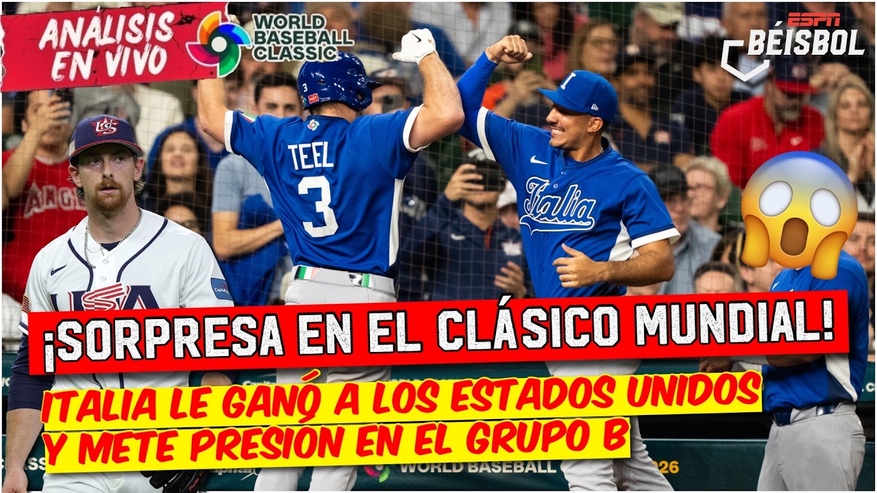 SORPRESÓN. Italia LE GANÓ a los ESTADOS UNIDOS y METE PRESIÓN al GRUPO B | ESPN Beisbol