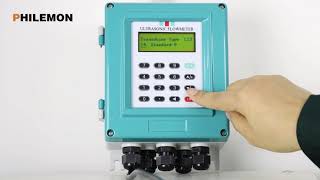 Wall mount ultrasonic flow meter basic parameter setting