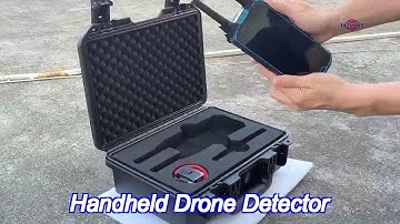 handheld drone detector with 100mhz-6ghz 1-3km detection radius 8000mah battery