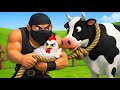 Thief in the Farm! 😱 🐎old macdonald🐄! Police Officer Saves the Day 👮♂️