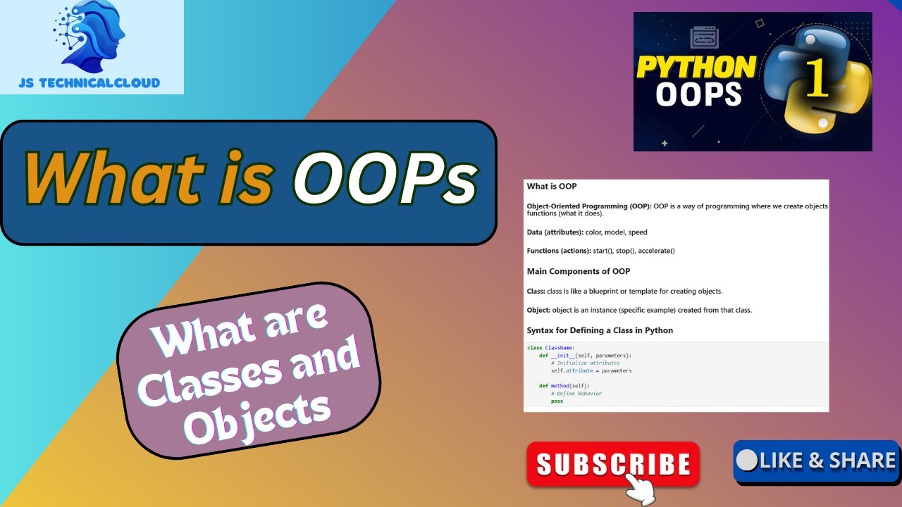 What is OOPs in Python ? | How to Create Class and Objects in Python ...