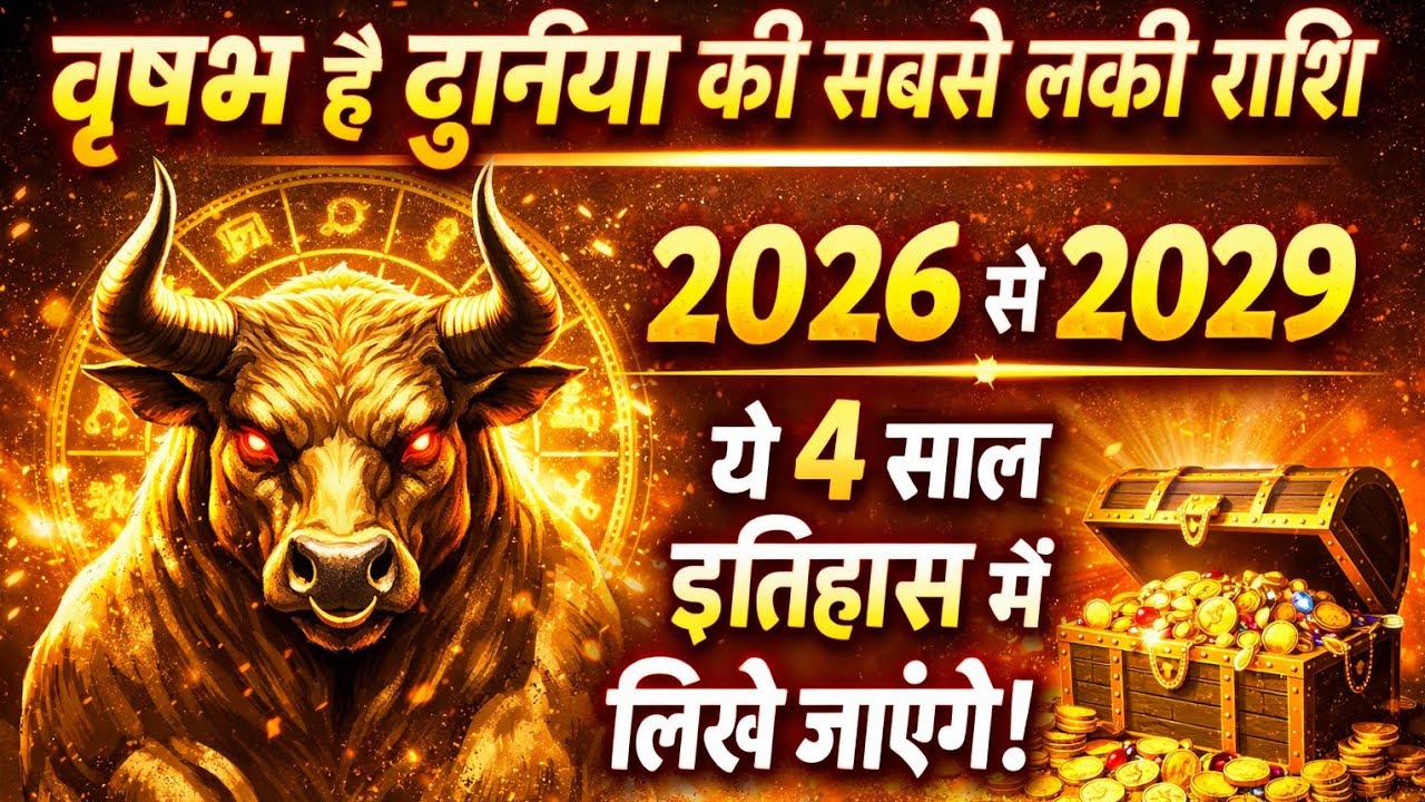 “वृषभ है दुनिया की सबसे लकी राशि | 2026 से 2029 ये 4 साल इतिहास में लिखे जाएंगे”