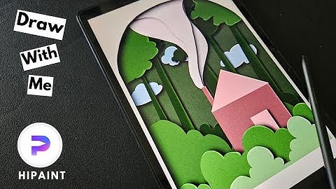 Hipaint | How to draw a PaperCut art in Hipaint | Beginners Hipaint tutorial