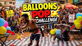 THIS BALLOON POP CHALLENGE WILL MAKE YOUR DAY SMALL PIN VRS PAUL GEE WHO WINS watch and comment 😂😂😂😂