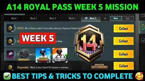 A14 WEEK 5 MISSION | BGMI WEEK 5 MISSIONS EXPLAINED | A14 ROYAL PASS WEEK 5 MISSION | C8S24 WEEK 5
