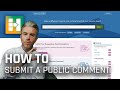 How To: Submit a Public Comment on Regulations.gov