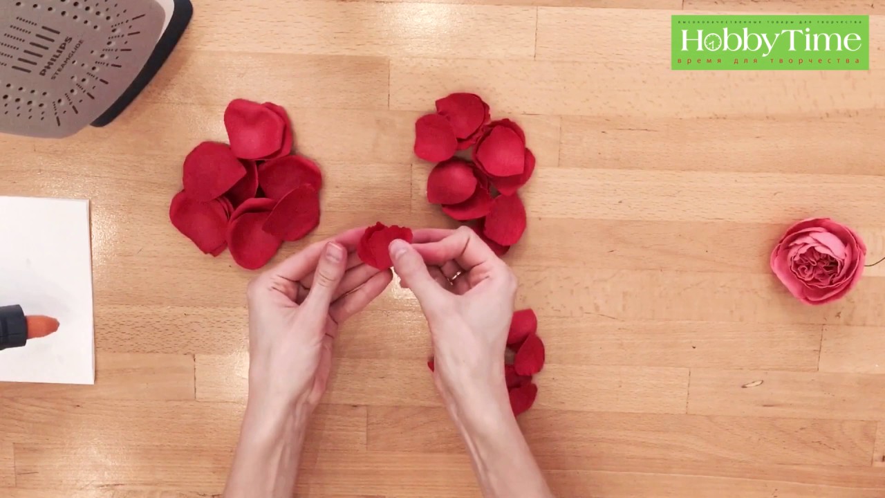 Hobby Time Пионовидная роза из фоамирана YouTube