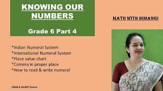 Indian vs International Numeral System - Introduction how to read and write. Place value chart.