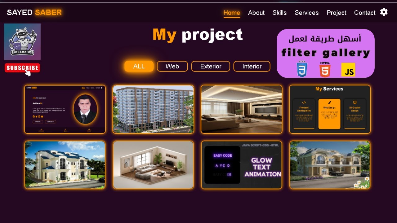 responsive filter gallery using HTML CSS JS - YouTube