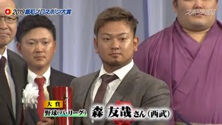 森友哉 報知プロスポーツ大賞 2019 野球（パ・リーグ）西武ライオンズ
