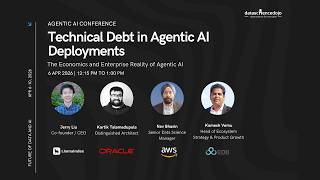 Panel: Agentic AI Debt: Stochastic Behavior & Change | Future of Data and AI | Agentic AI Conference
This panel will explore the emerging operational realities of deploying agentic AI at scale. Experts will discuss how technical debt accumulates across agent orchestration, evaluation frameworks, safety layers, and human oversight mechanisms.
The conversation will highlight architectural patterns, governance strategies, and engineering practices that can help organizations manage this debt before it undermines reliability, security, and business value. The goal is to provide a practical perspective on building sustainable, production-grade agentic AI systems.
Panelists:
Ramesh Vemu | Product Growth | EDM : https://www.linkedin.com/in/kameshvemu/
Jerry Liu | Founder & CEO | LlamaIndex : https://www.linkedin.com/in/jerry-liu-64390071/
Nav Bhasin | Head | Gen AI : chttps://www.linkedin.com/in/nbhasin/
Learn data science, AI, and machine learning through our hands-on training programs: https://www.youtube.com/@Datasciencedojo/courses
Check our community webinars in this playlist: https://www.youtube.com/playlist?list=PL8eNk_zTBST-EBv2LDSW9Wx_V4Gy5OPFT
Check our latest Future of Data and AI Conference: https://www.youtube.com/playlist?list=PL8eNk_zTBST94qbEbiHeg3nSjncRDsrv8
Subscribe to our newsletter for data science content & infographics: https://datasciencedojo.com/newsletter/
Love podcasts? Check out our Future of Data and AI Podcast with industry-expert guests: https://www.youtube.com/playlist?list=PL8eNk_zTBST_jMlmiokwBVfS_BqbAt0z2 Panel: Agentic AI Debt: Stochastic Behavior & Change | Future of Data and AI | Agentic AI Conference