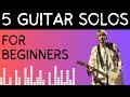 5 Iconic Guitar Solos - Perfect for Beginners! (with Guitar Tab)
