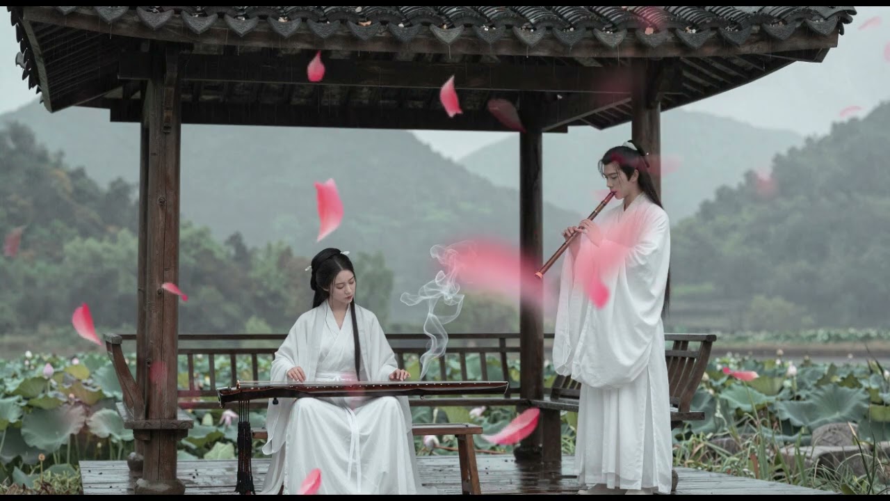 Peaceful Bamboo Flute Night Ambience#deepsleep #relaxingmusic #music #dizi #relax