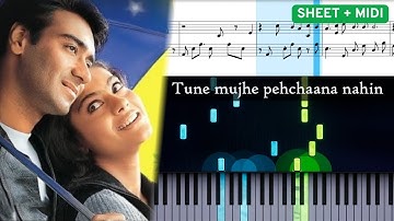 Tune Mujhe Pehchana Nahi [WITH LYRICS] - Piano Cover || Raju Chacha | Shaan | Jatin Lalit