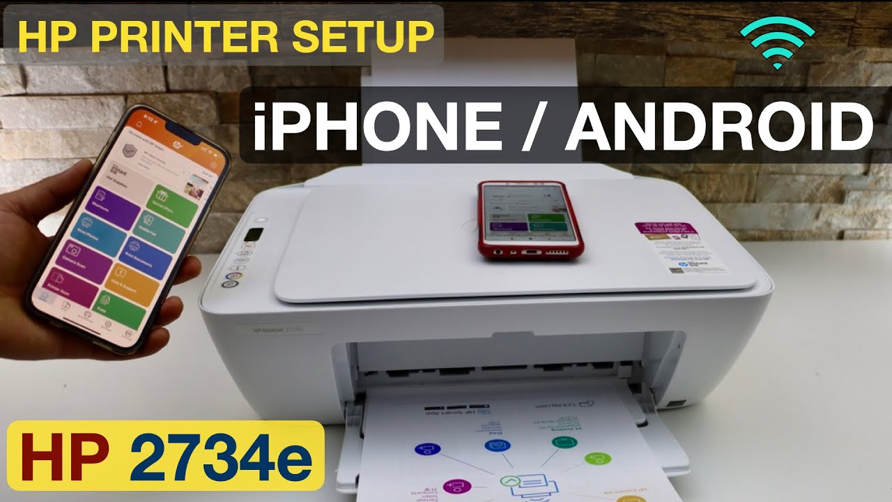 HP DeskJet 2734e Setup iPhone & Android Phone. - YouTube