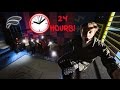 24 HOUR CHALLENGE SUPER TRAMPOLINE PARK! (SNEAKING IN)