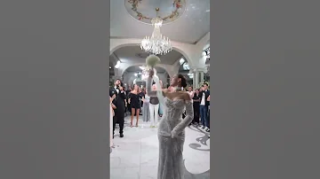 Look At The Bride Throwing The Rose 