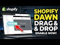 How to enable Shopify drag-and-drop sections with Dawn - Beginner Guide