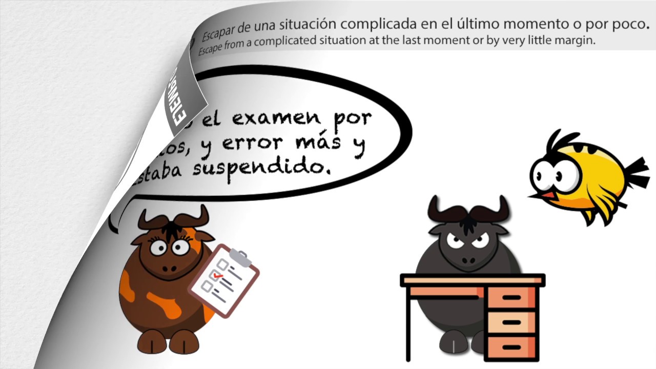 Por los pelos (refrán / spanish idiom) Aprende español