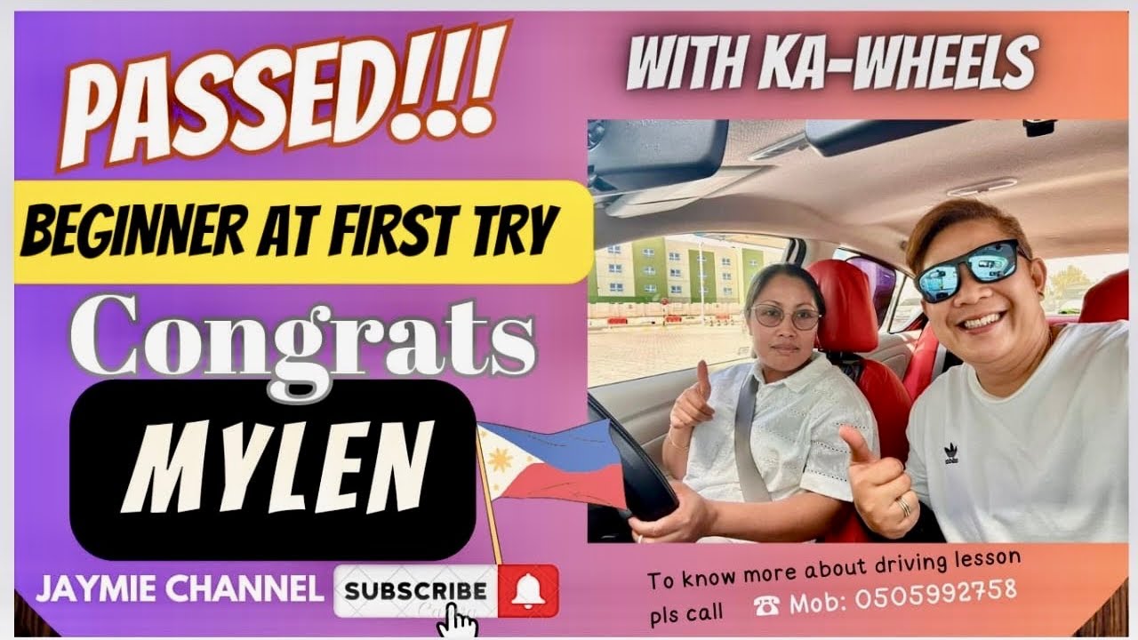 MYLEN CONGRATULATIONS GOT HER International DRIVING LISENCE/beginners pass at first try !